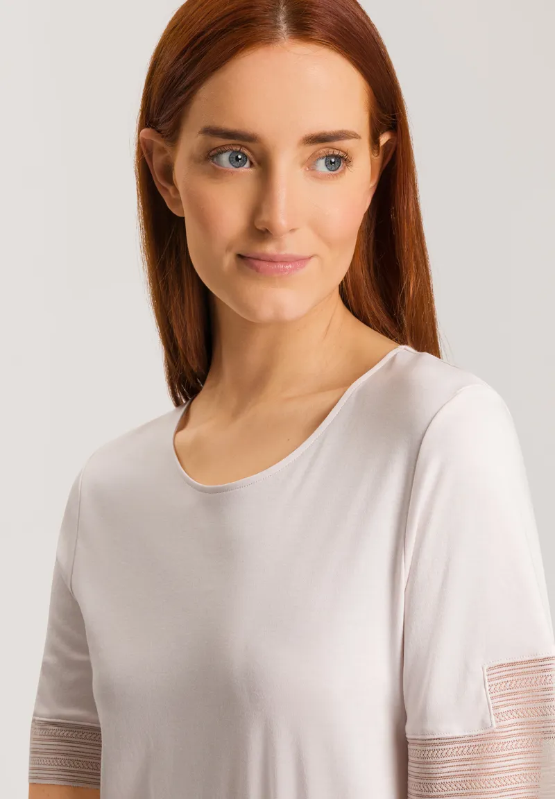 Hanro Sophie Nightdress in Rose Cream-5