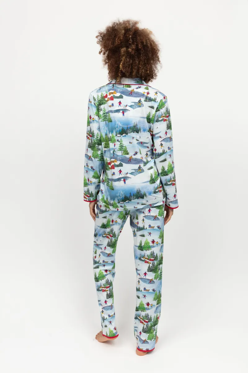 Cyberjammies Montana Jersey Pyjama in Winterscape-4
