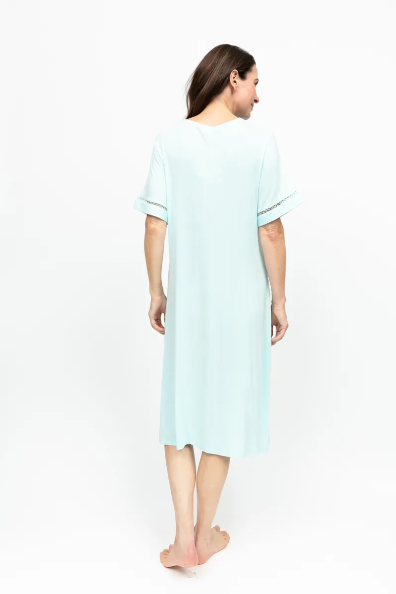 Cyberjammies Nora Juliette Short Sleeve Nightdress in Mint-2