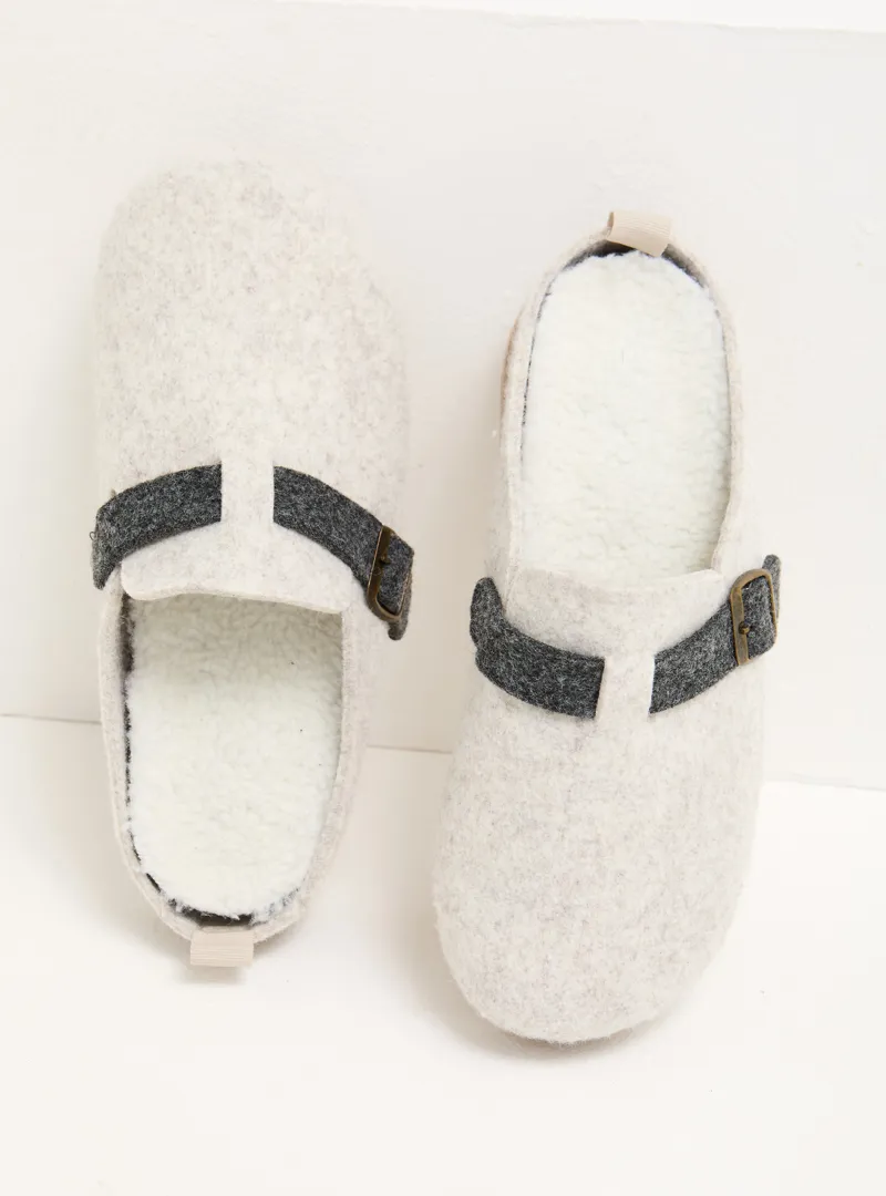 Pretty You Jordan Slippers in Off White-1