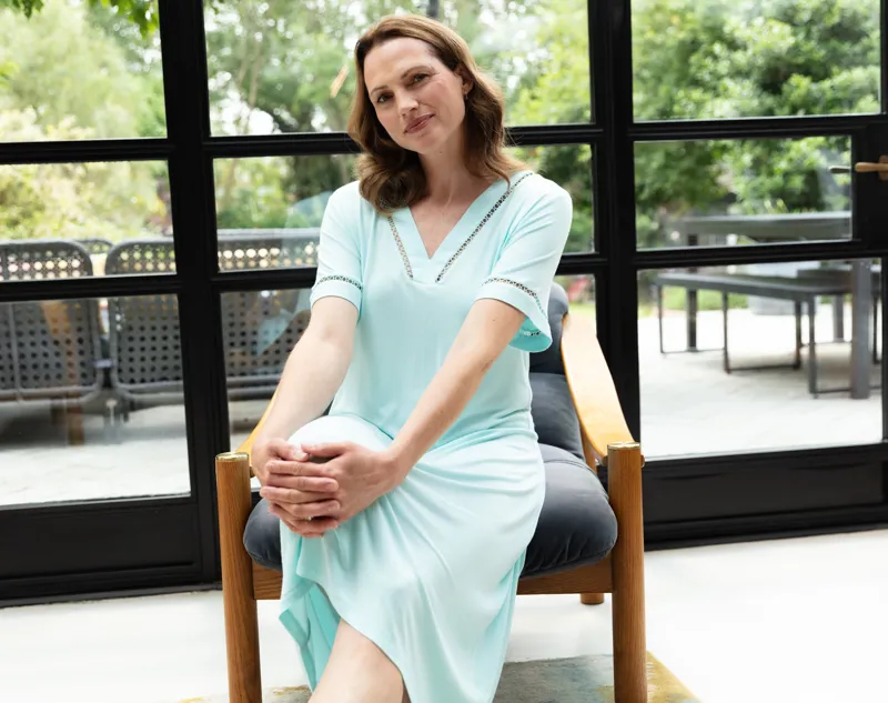 Cyberjammies Nora Juliette Short Sleeve Nightdress in Mint-4