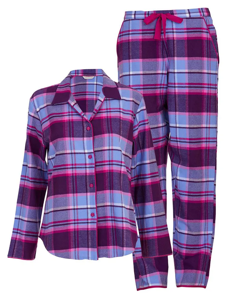 Cyberjammies Hazel Pyjama in Purple Check