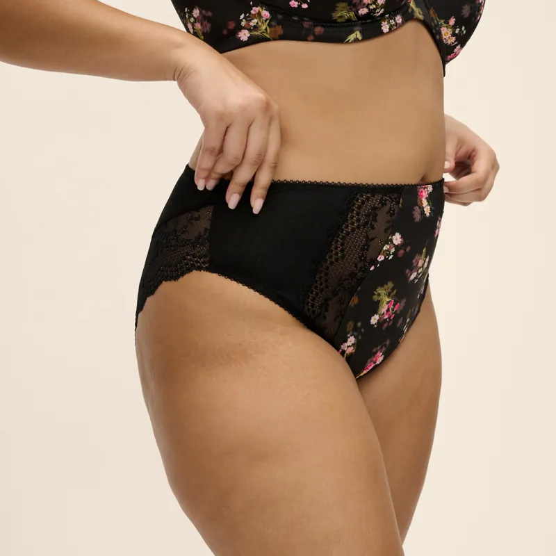 Elomi Lucie High Leg Brief in Fleur-1