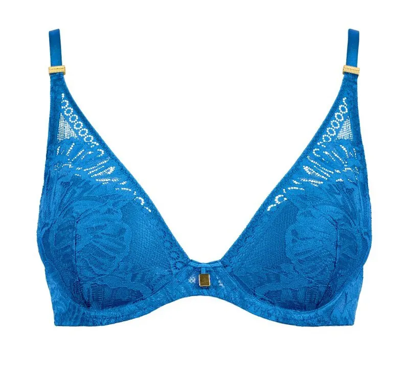 Aubade Love Soul Moulded Plunge Bra in Azure