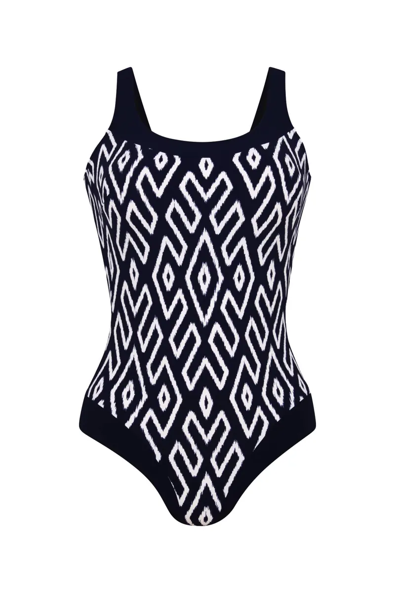 Anita Care Pocketed Stockholm Swimsuit in Dark Blue