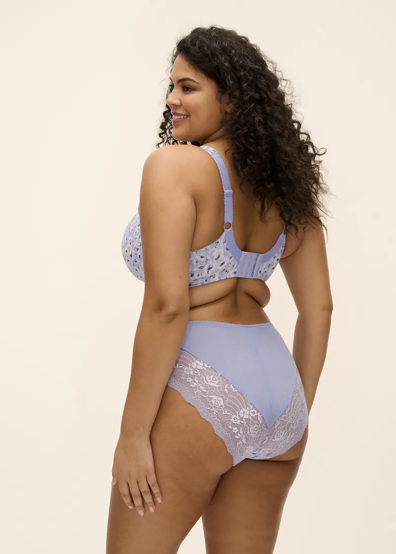 Elomi Morgan High Leg Brief in Blue Leopard-2