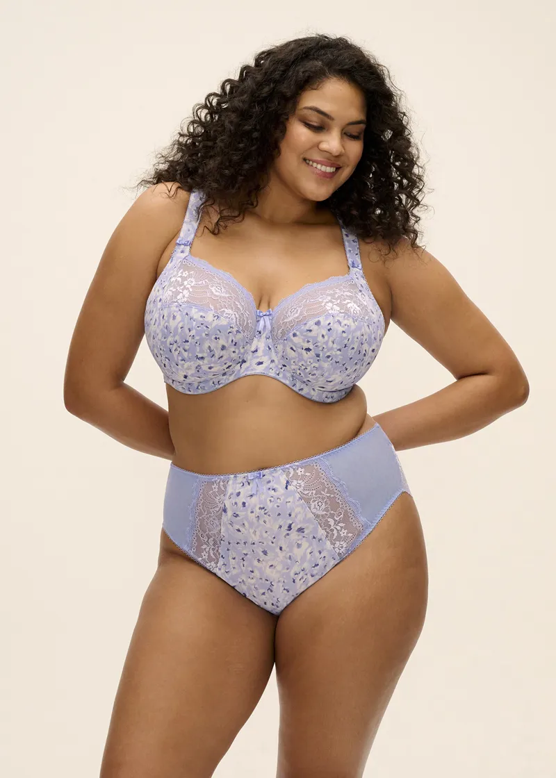 Elomi Morgan High Leg Brief in Blue Leopard-3