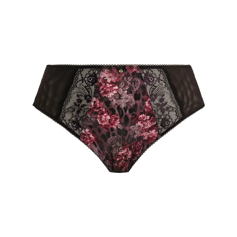 Elomi Morgan High Leg Brief in Dark Romance