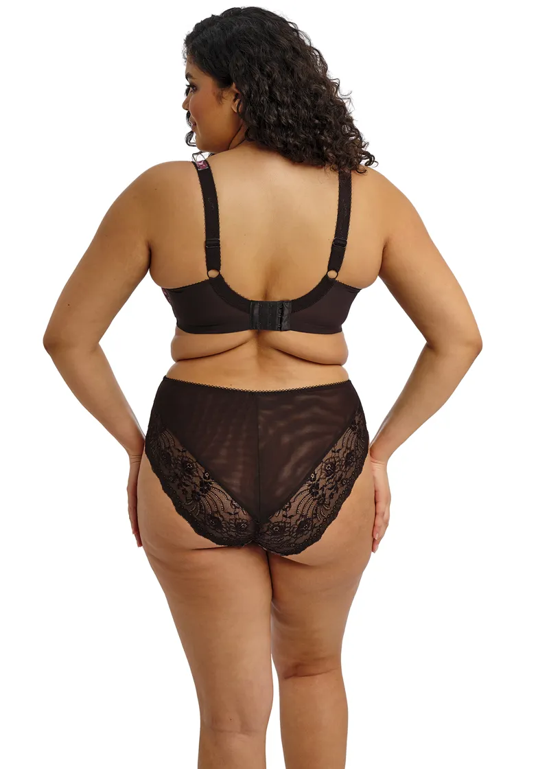 Elomi Morgan High Leg Brief in Dark Romance-3