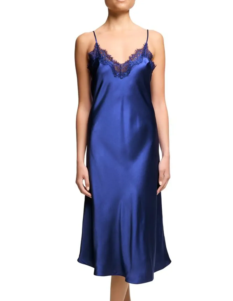 Sainted Sisters Scarlet Silk Chemise in Midnight-1
