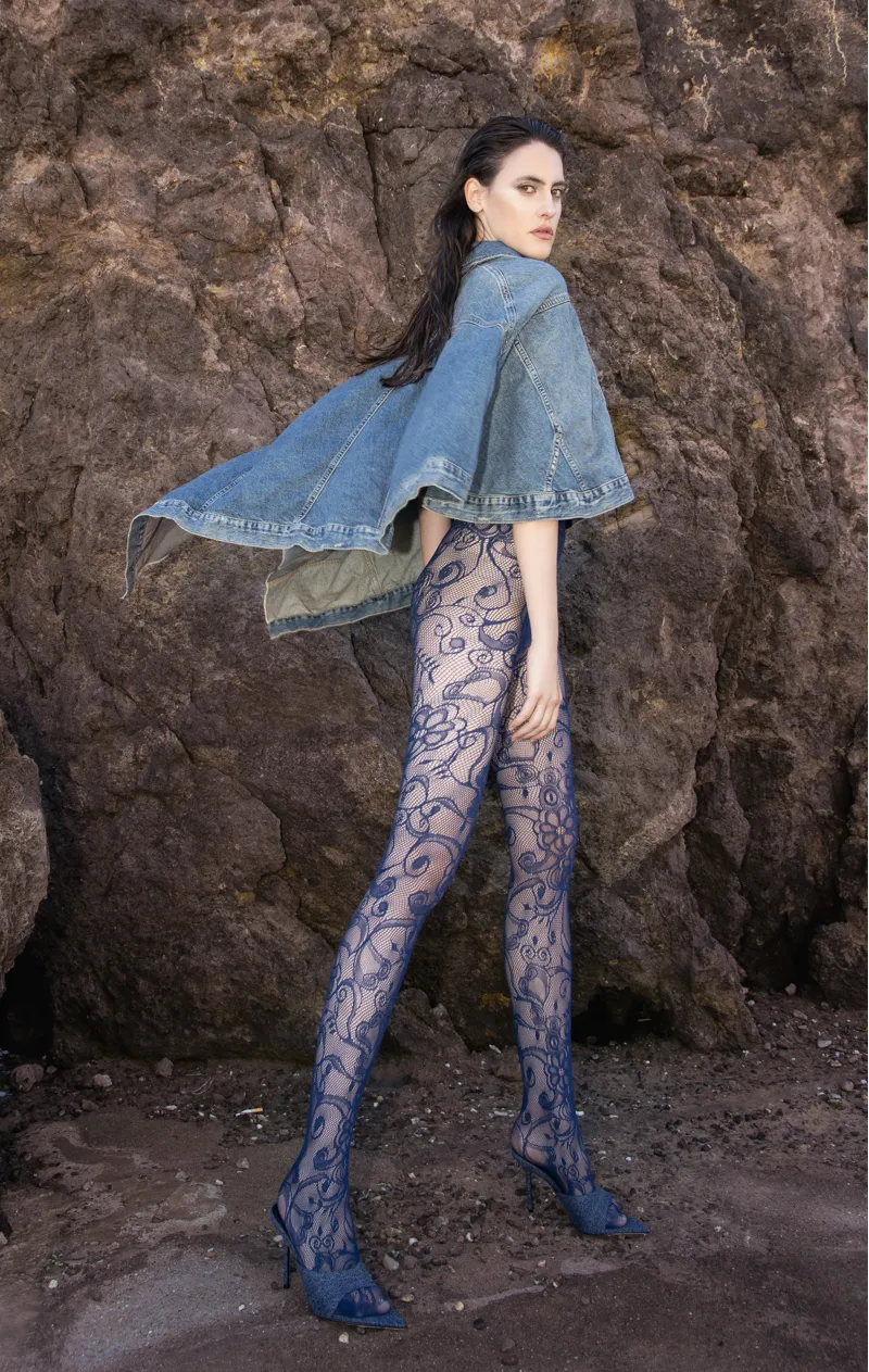 Trasparenze Petra Tights in Indigo-3