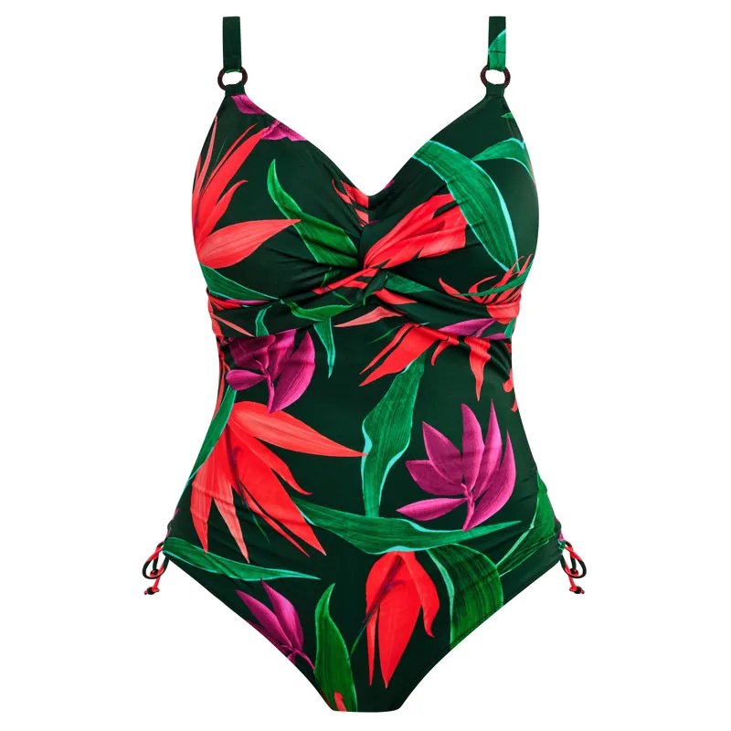 Fantasie Pichola Twist Front Swimsuit with Adjustable Leg in Mangrove
