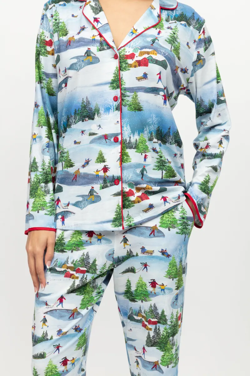 Cyberjammies Montana Jersey Pyjama in Winterscape-5