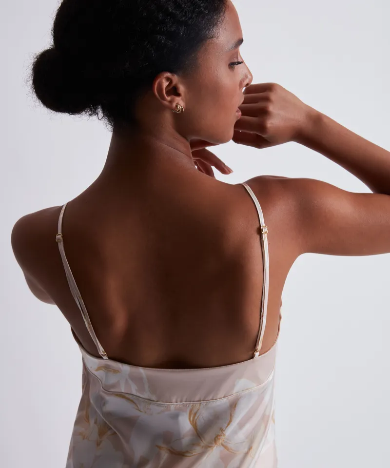 Aubade Silk by Night Cami Set in Amberlight-5