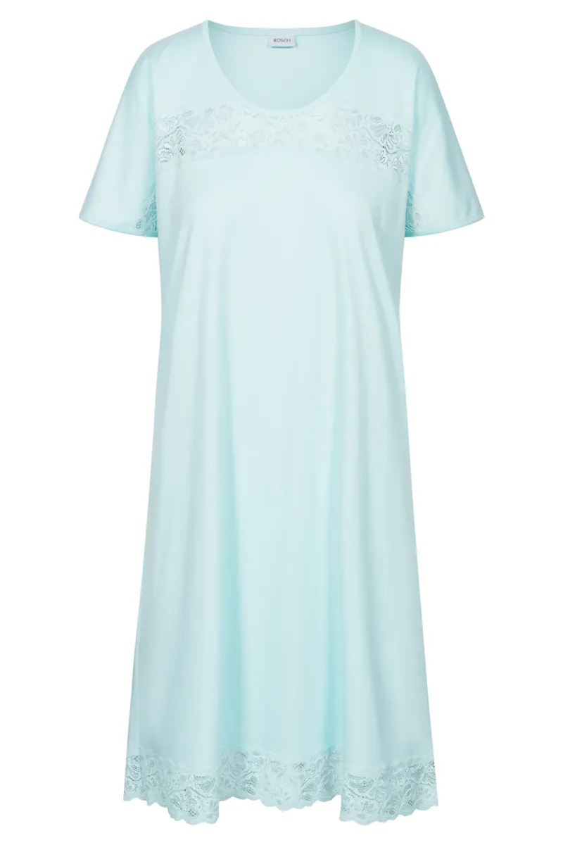 Rosch Cotton Lace Nightdress in Soft Turquoise-2