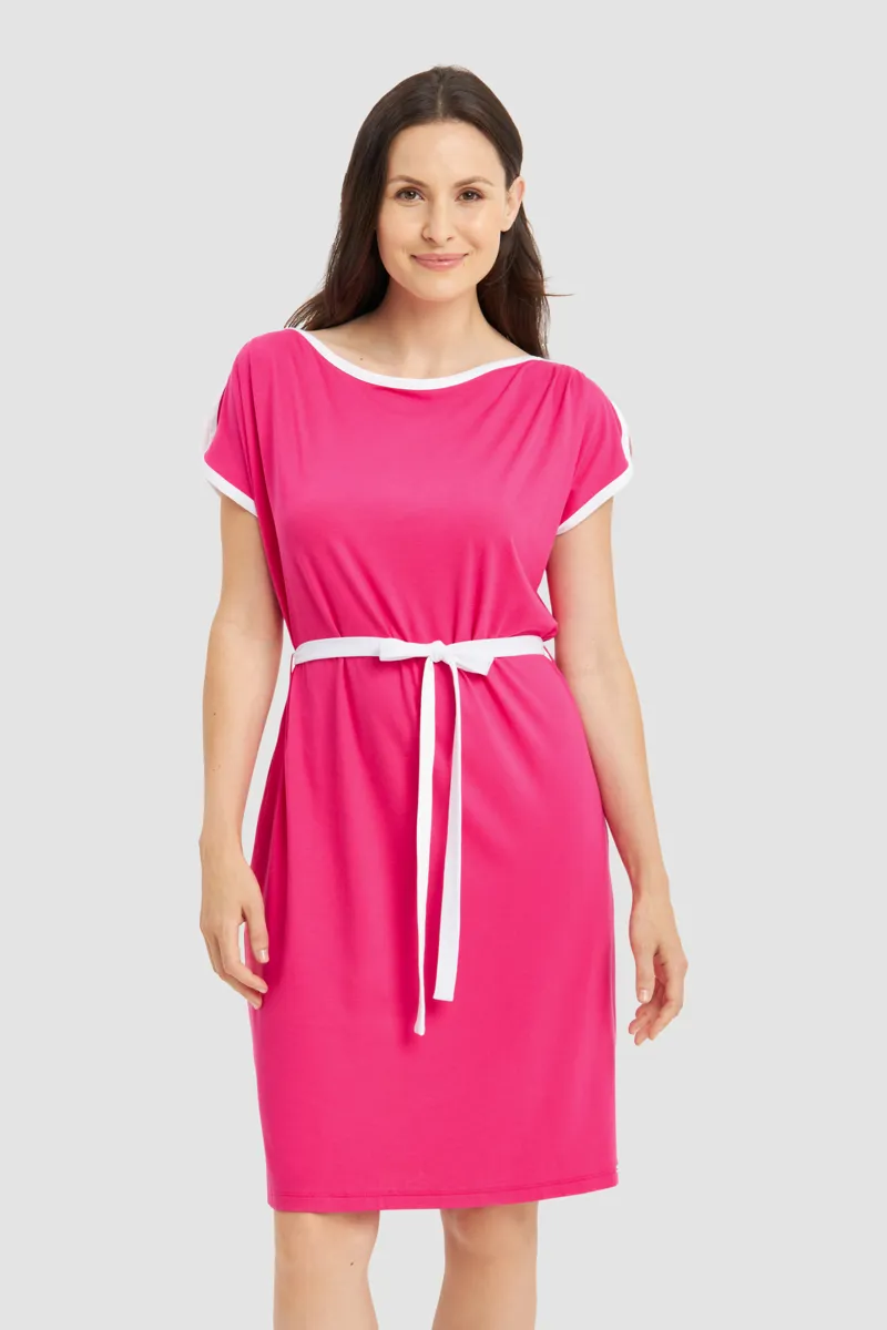 Rosch Round neck Beachdress in Pink-6