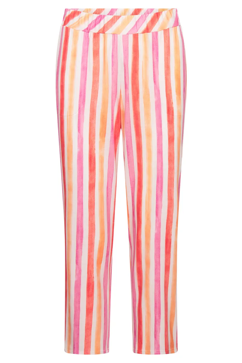 Rosch Summer Stripe Capri Pyjama in Peach-2