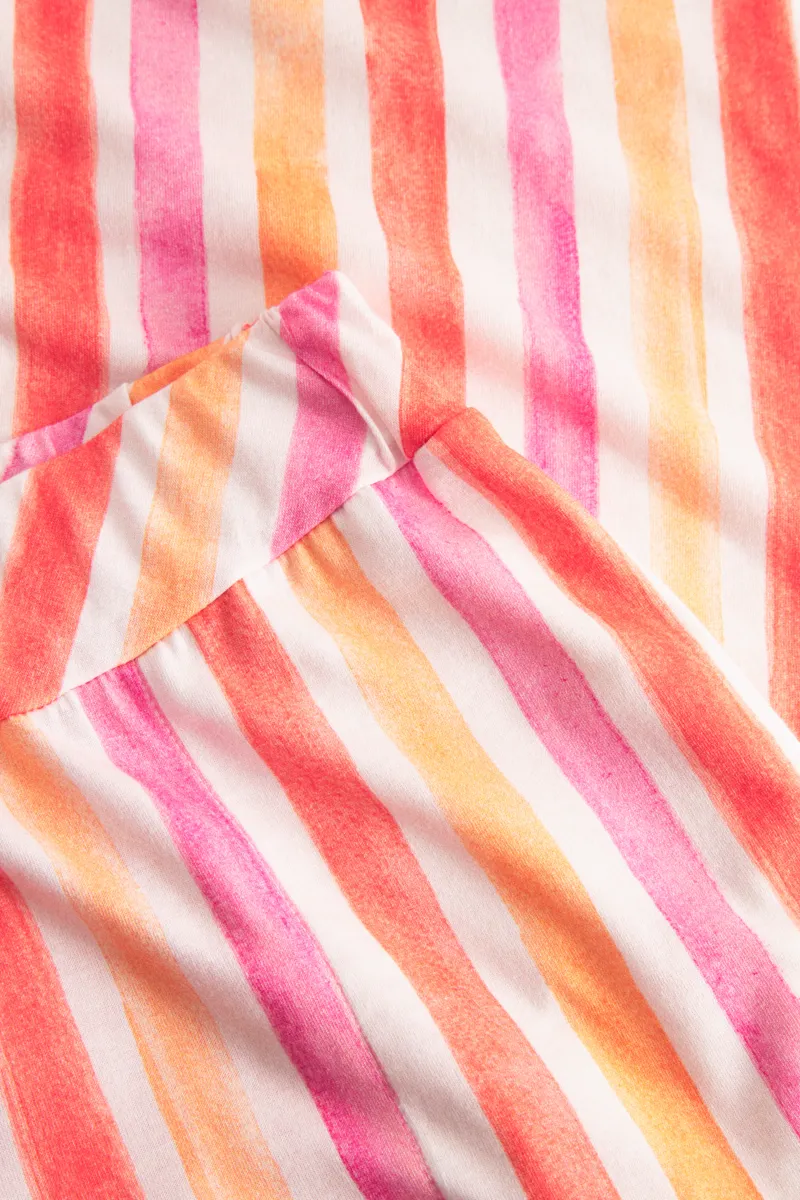Rosch Summer Stripe Capri Pyjama in Peach-5