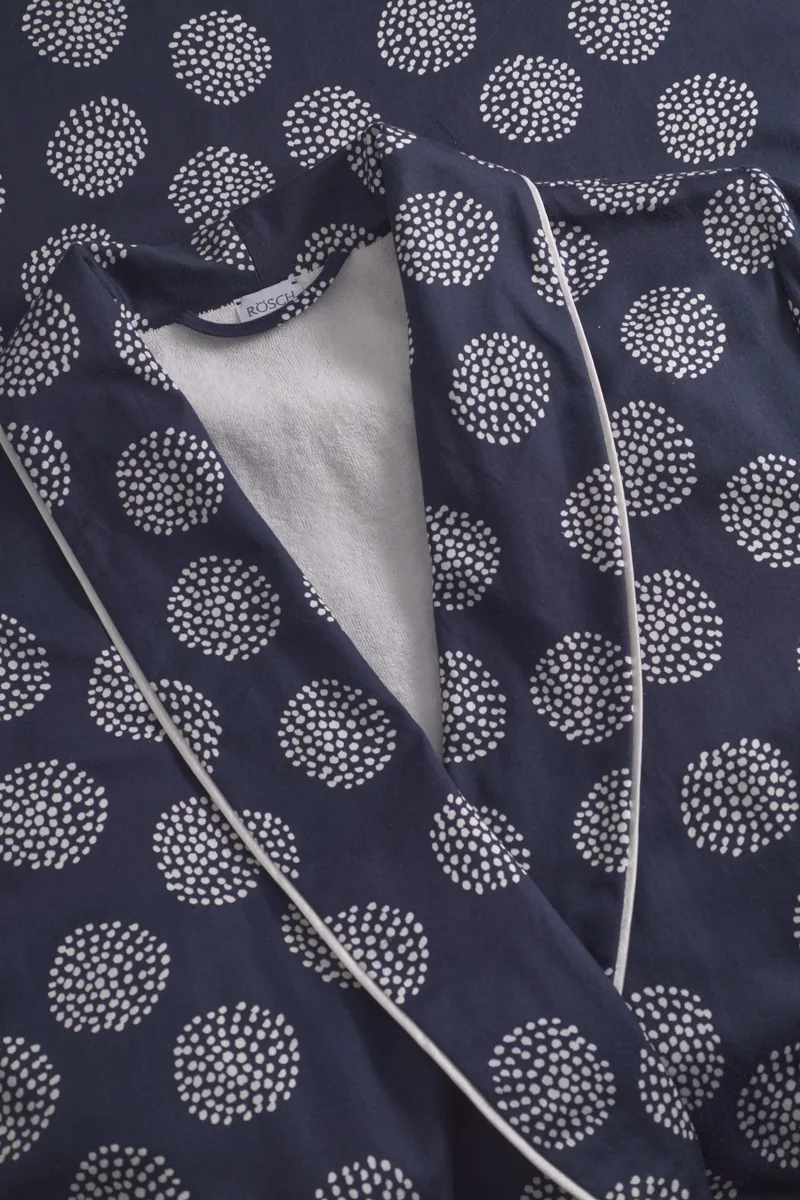 Rosch Wrap Dots Robe in Navy-4
