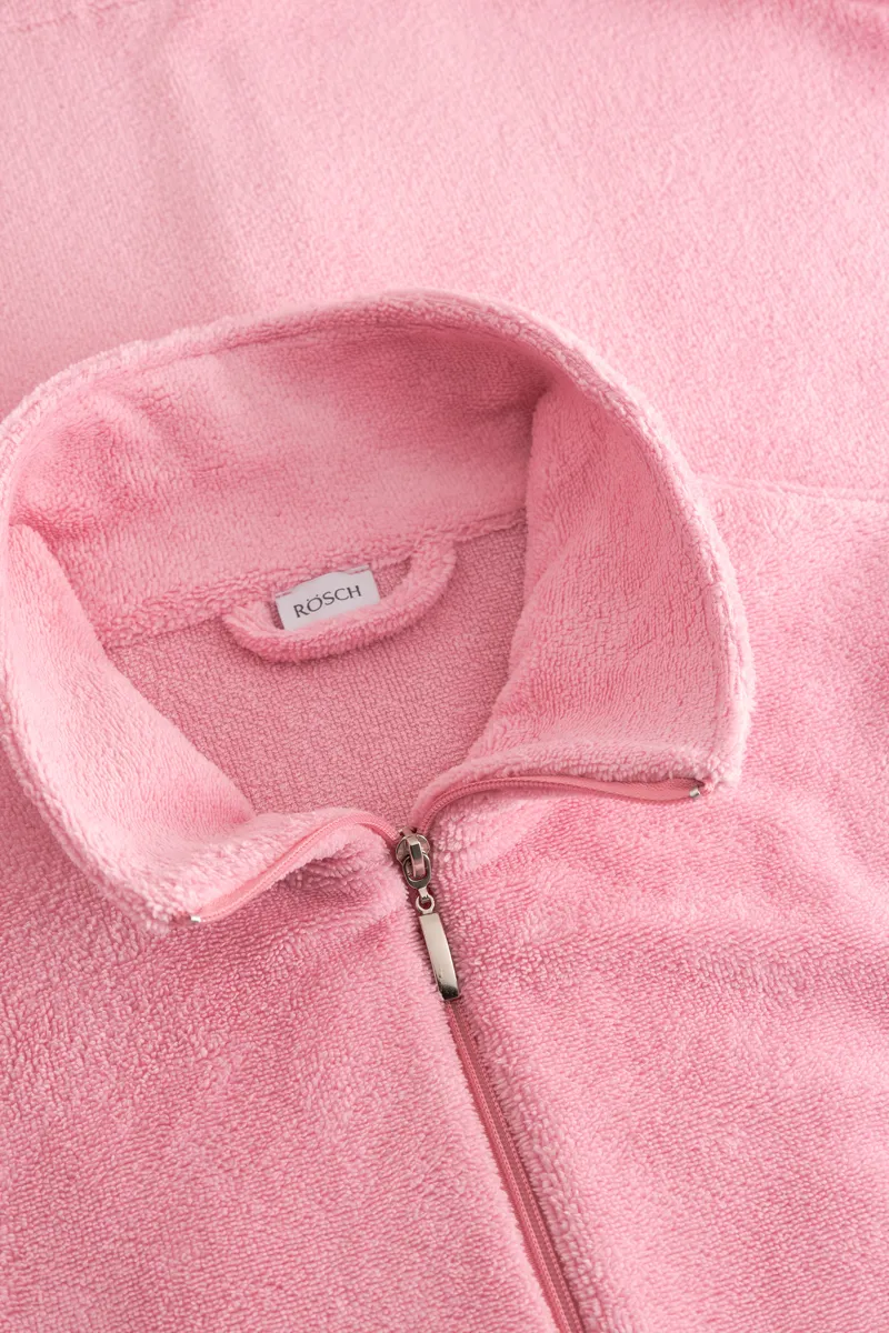 Rosch Cosy Towelling Zip Robe in Soft Pink-3