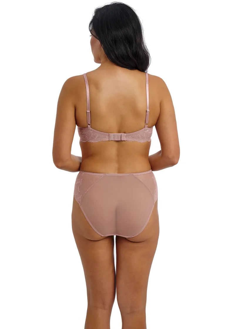 Wacoal Vivid Attraction High Leg Brief in Wood Rose-2