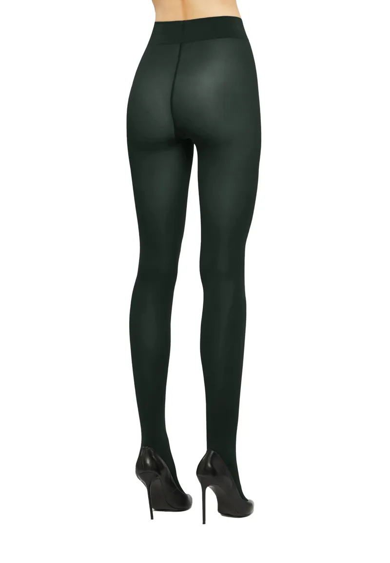 Wolford Velvet de luxe 66 Tights in Deep Green-1