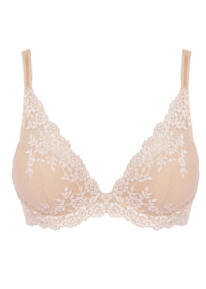 Wacoal Embrace Lace Plunge Bra in Nude