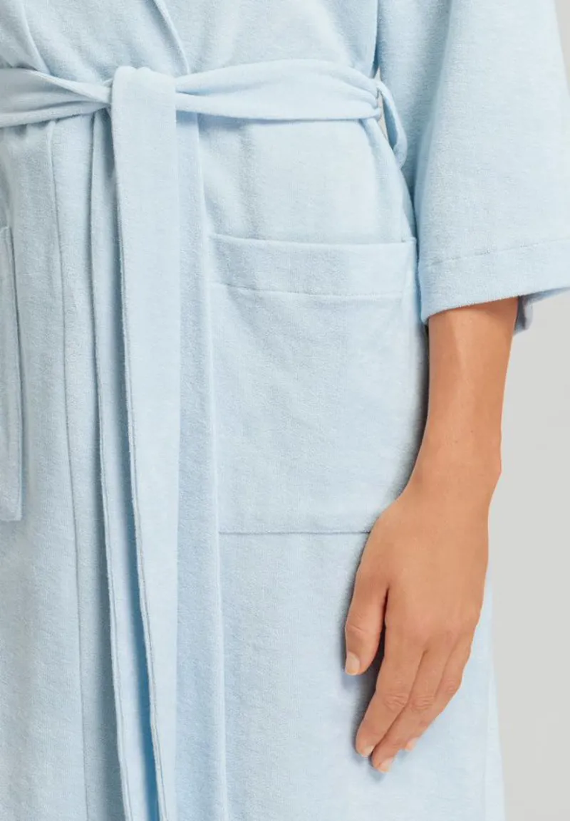 Hanro Sleep Robe in Misty Blue-5