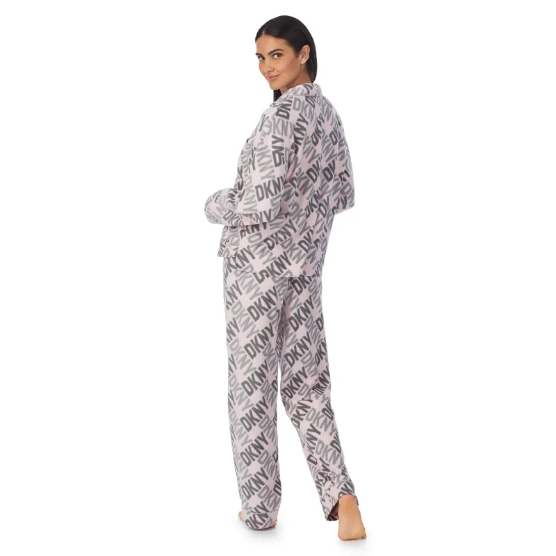 Dkny fleece pajama set outlet