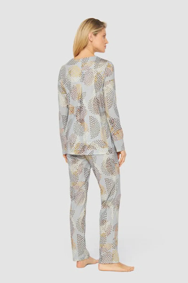 Louis Feraud Dots V Neck Pyjama in Grey-2