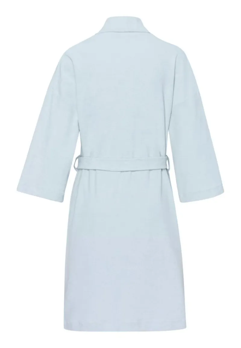 Hanro Sleep Robe in Misty Blue-2