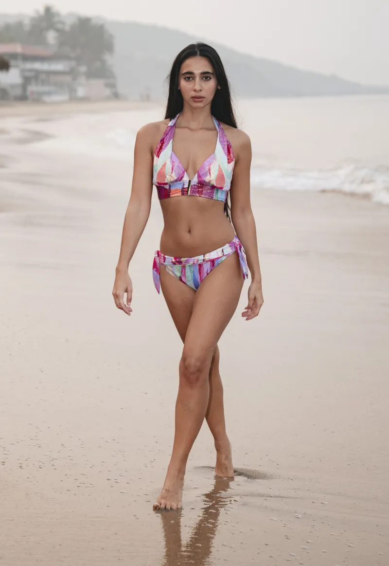 Guilty Beach Tropical Twist triangle Bikini in Pastel