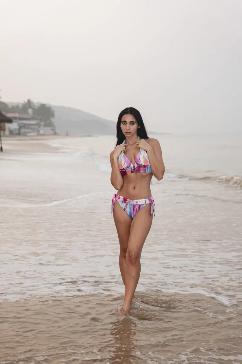 Guilty Beach Tropical Twist triangle Bikini in Pastel-1