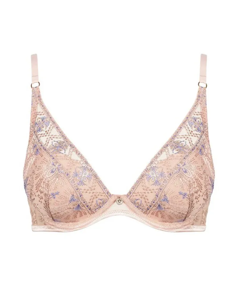 Aubade Sound of Heart Padded Plunge Bra in Lavender Aura