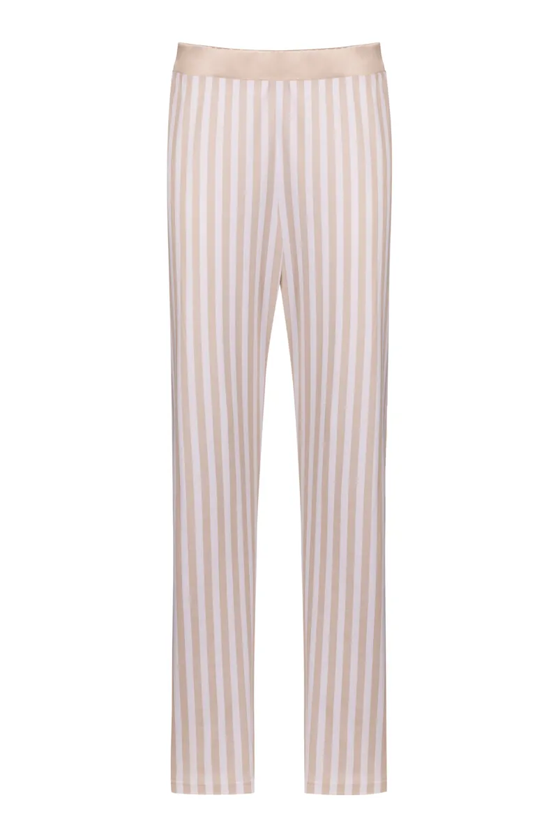 Mey Malea Elva Stripe Pyjama in Pale Taupe-2