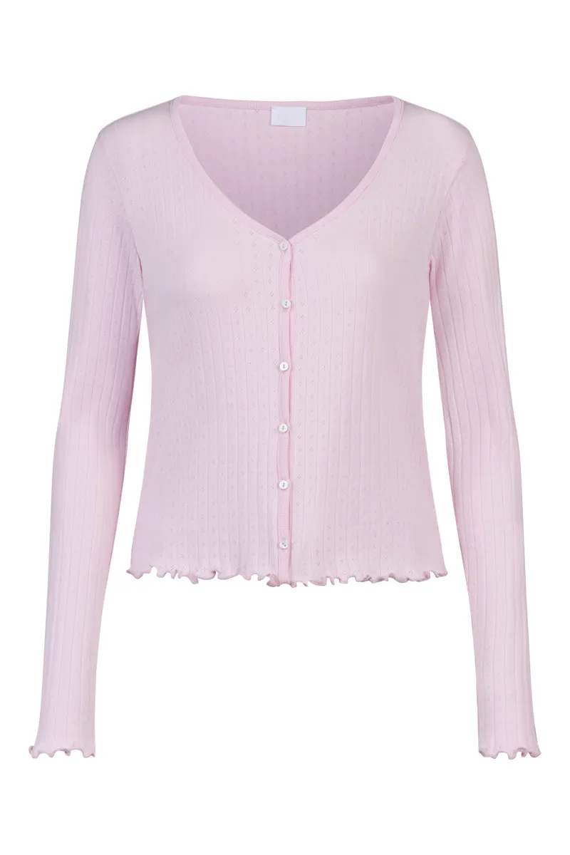 Mey Serie Pointelle Dreams Jacket in Soft Pink