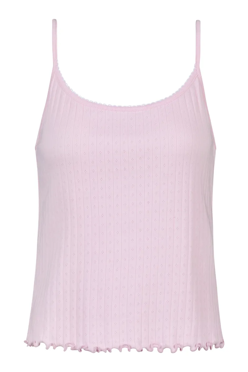 Mey Serie Pointelle Dreams Spaghetti Strap Camisole in Soft Pink
