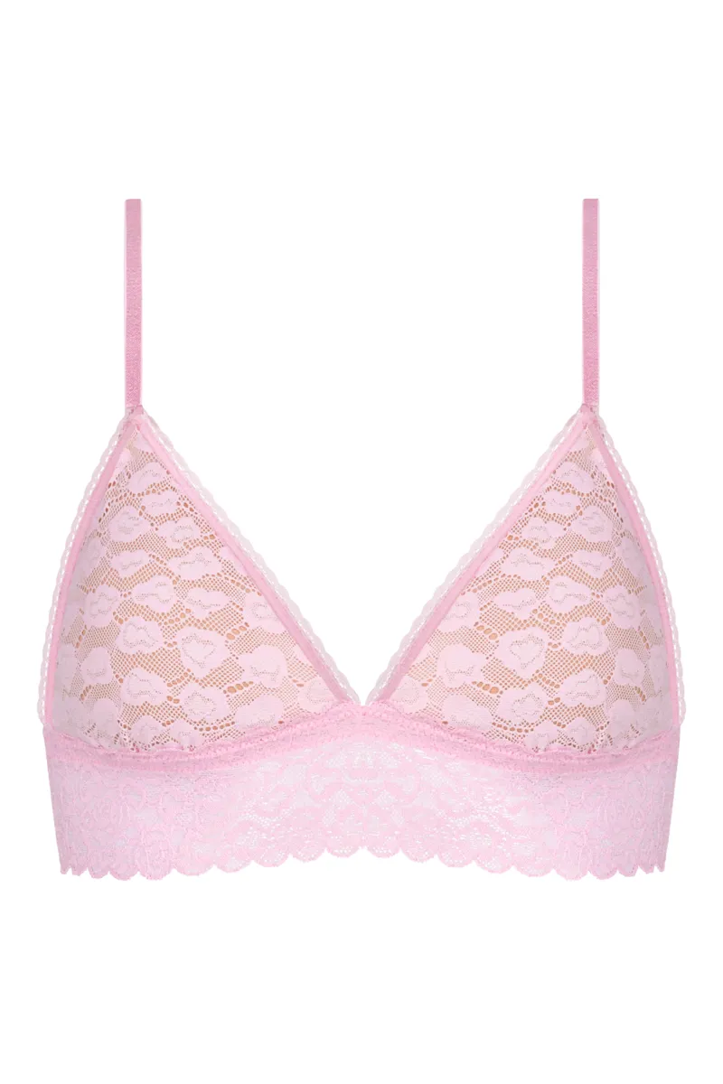 Mey Savage lace Triangle Bra in Soft Pink