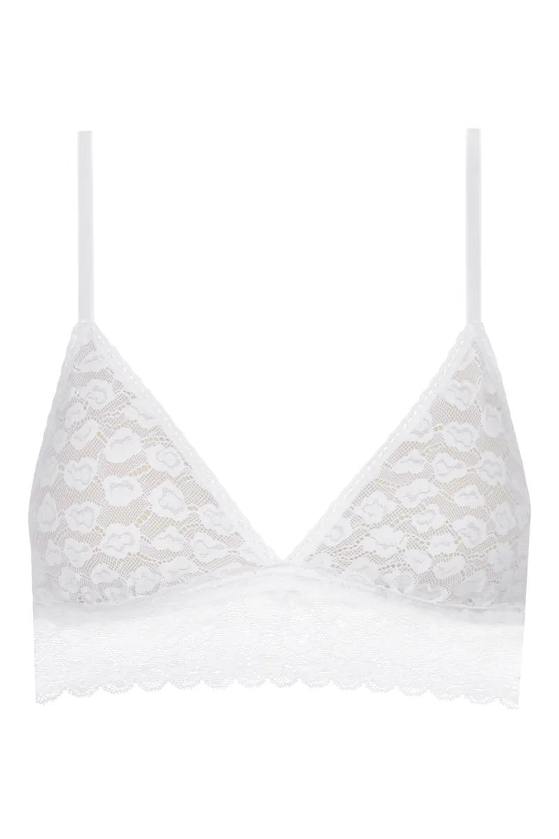 Mey Savage Lace Triange Bra in White