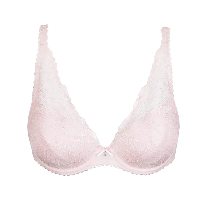 Marie Jo Solene Padded Plunge Bra in Gardenia Rose
