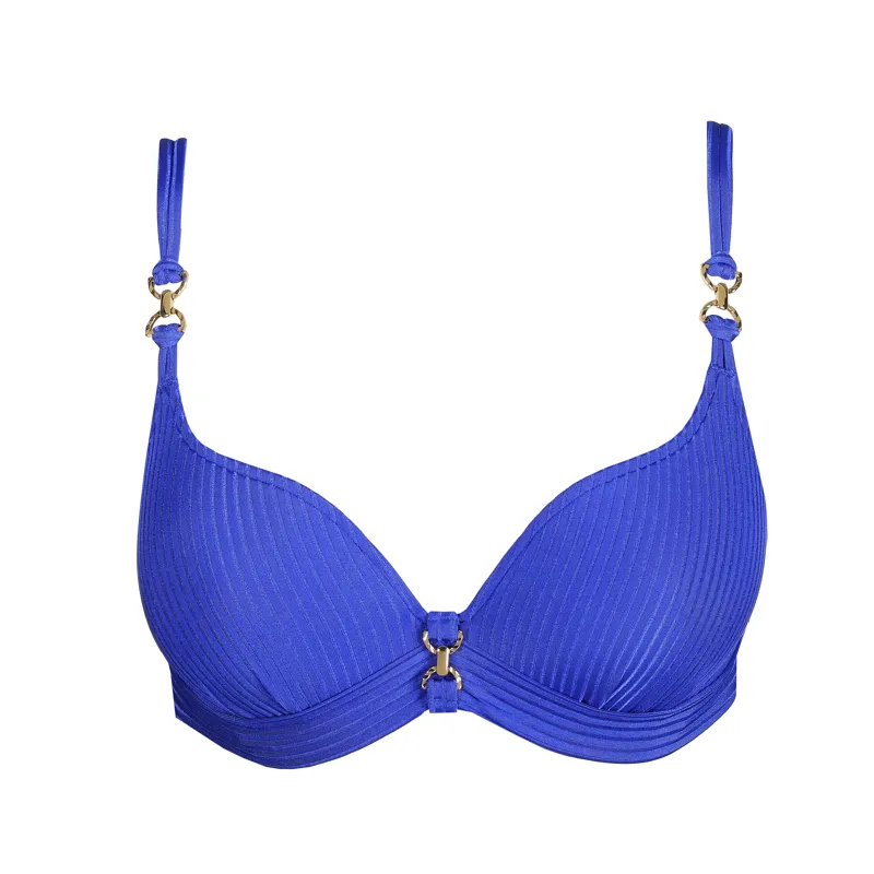 Marie Jo Swim Emly Padded Heartshape Fold Brief Bikini in Electric Blue-1