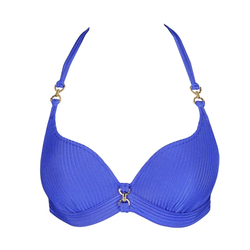 Marie Jo Swim Emly Padded Heartshape Fold Brief Bikini in Electric Blue-2