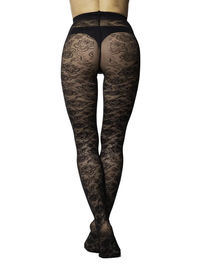 Trasparenze Enif Tights in Black-2