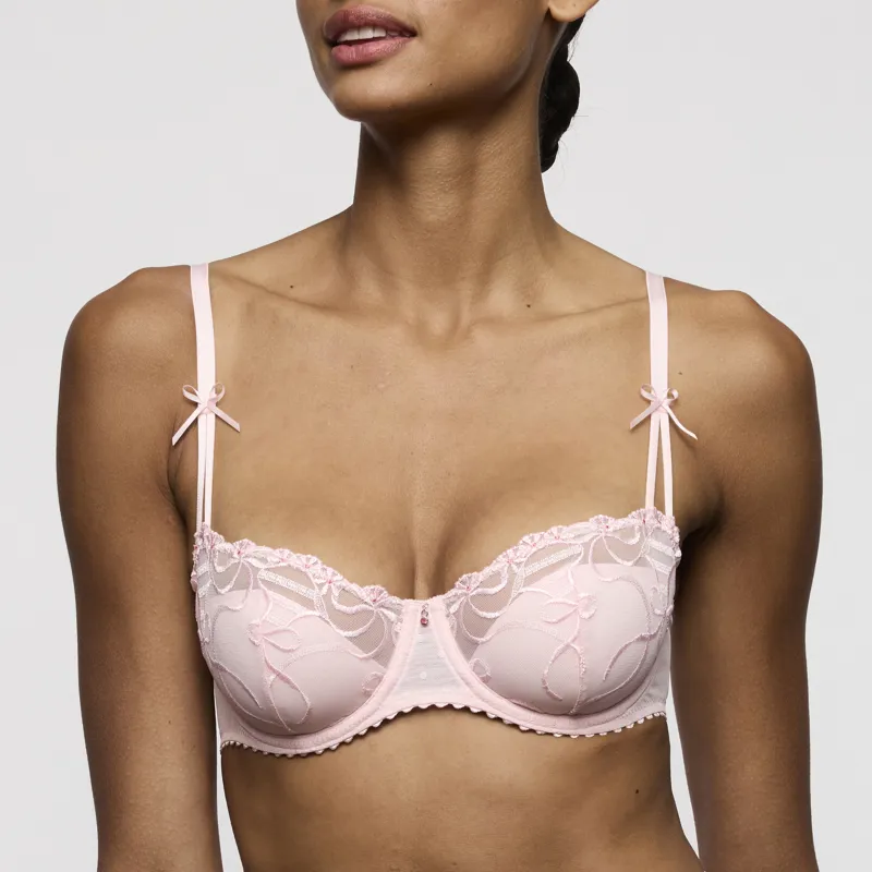 Marie Jo Noova Half Padded Balcony Bra in Gardenia Rose-1