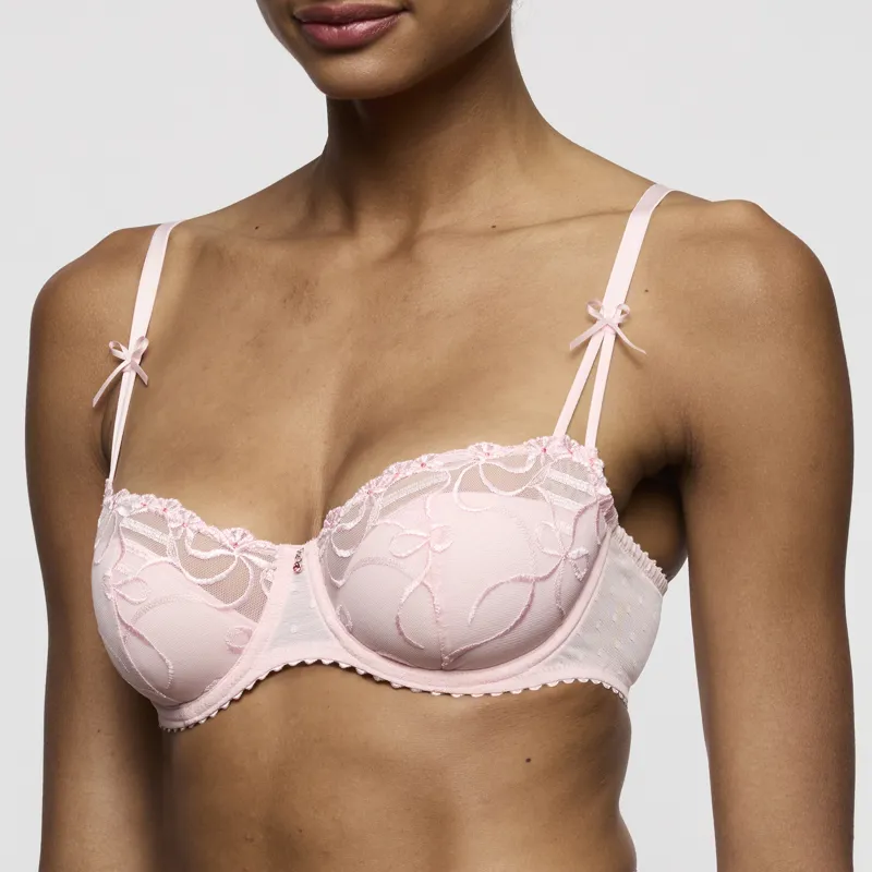 Marie Jo Noova Half Padded Balcony Bra in Gardenia Rose-2