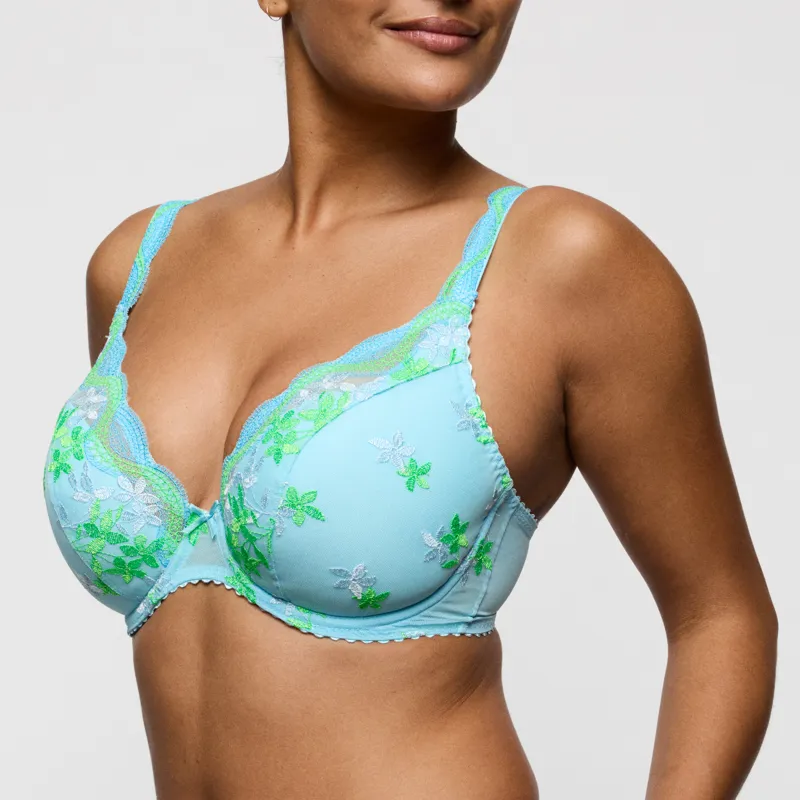 Prima Donna Cala Luna Half Padded Plunge Bra in Ice Dream-2