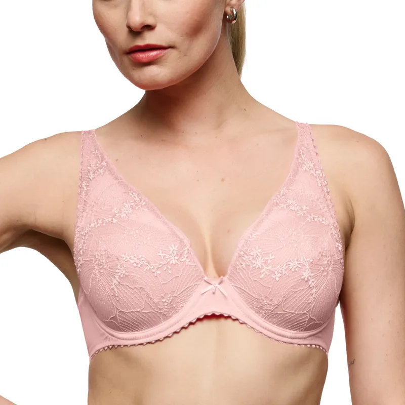 Marie Jo Solene Padded Plunge Bra in Gardenia Rose-1