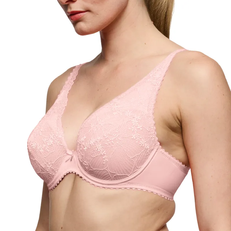 Marie Jo Solene Padded Plunge Bra in Gardenia Rose-2