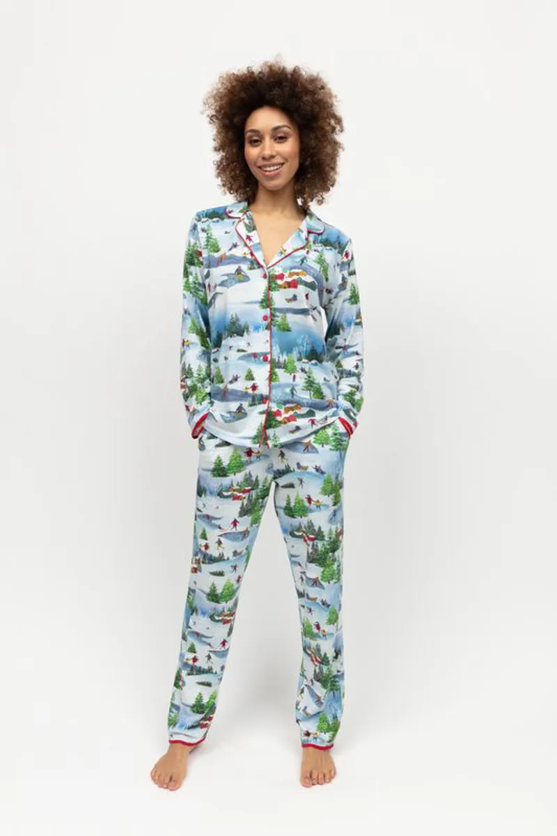 Cyberjammies Montana Jersey Pyjama in Winterscape-3
