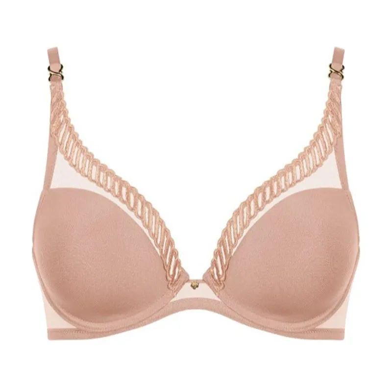 Aubade Sheer Emotion Plunge Bra in Sand